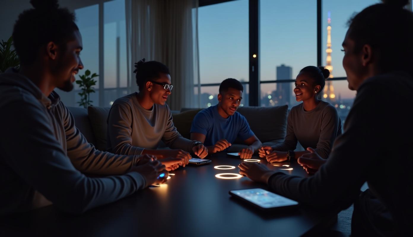 Unge træner interaktivt med 5G